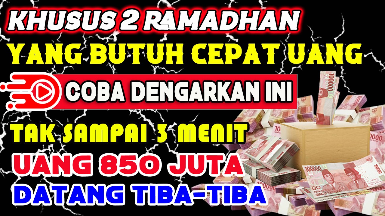 🔴ALHAMDULILLAH🤲 BARU PUTAR SEBENTAR UANG BENAR2 DATANG SENDIRI KE RUMAH, DOA KEKAYAAN NABI SULAIMAN