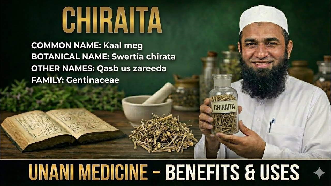 Chiraita ||Unani medicine ||Mufradat || Bums || notes in description