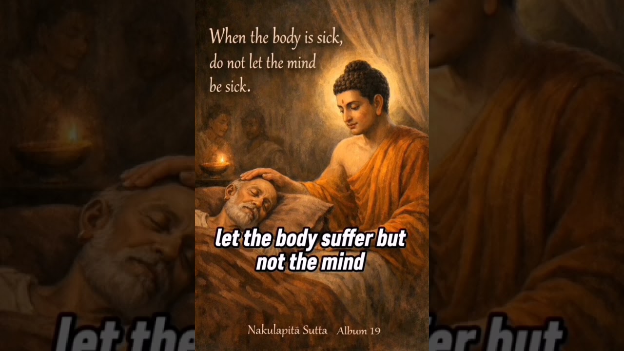 When the body is sick, do not let the mind be sick.            Nakulapitā Sutta   Album 19
