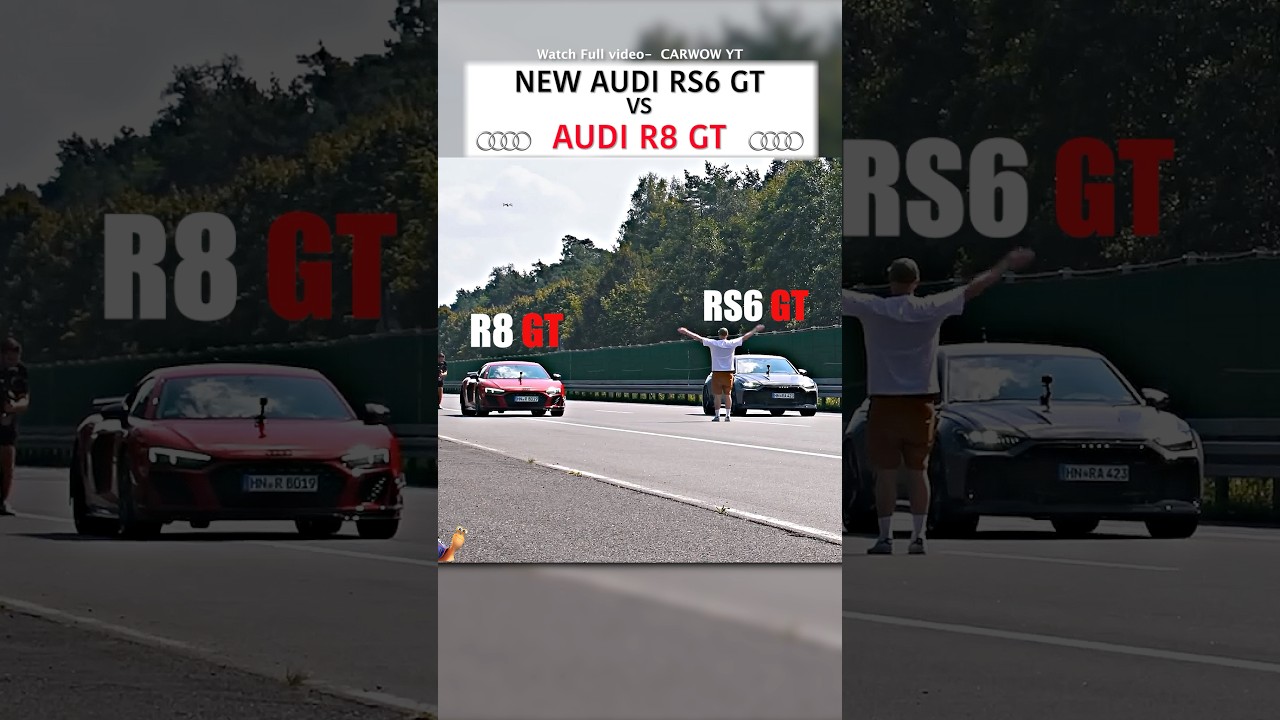 Новый Audi RS6 GT против Audi R8 GT — дрэг-рейсинг