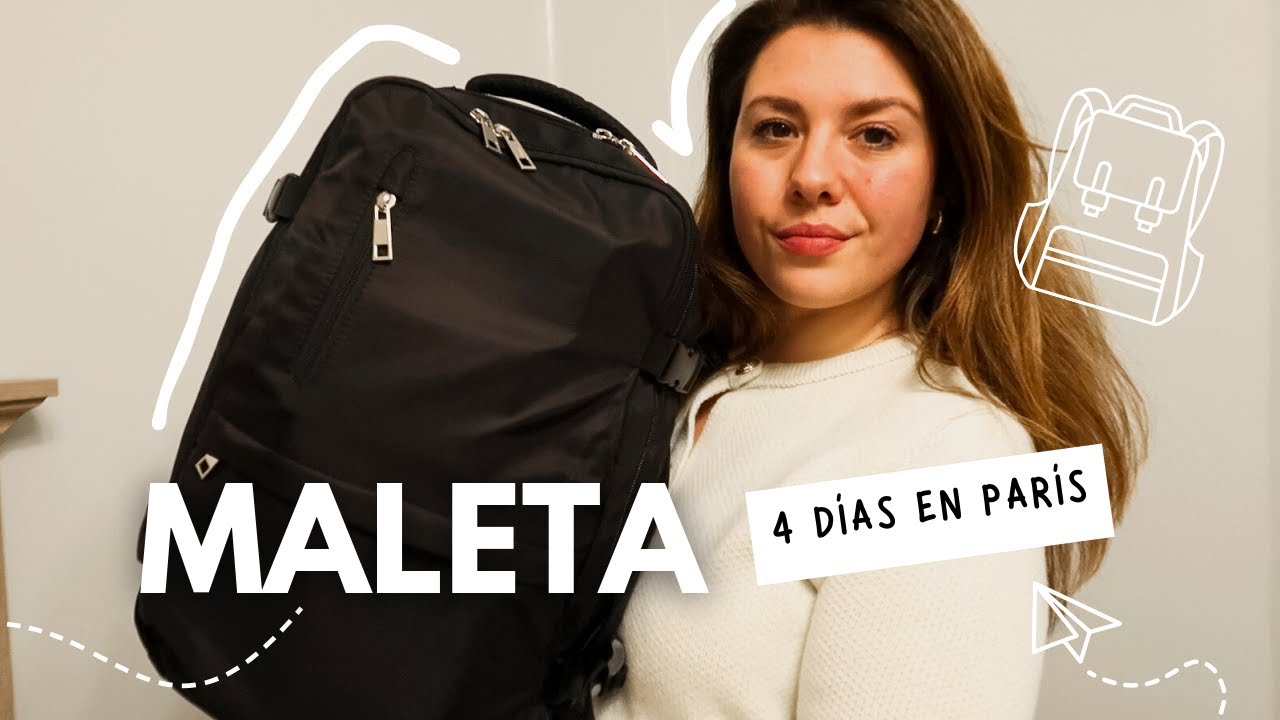 MALETA para 4 días en📍París | Maleta de mano/ mochila + VUELO ✈️ | FANNY TÓRTOLA