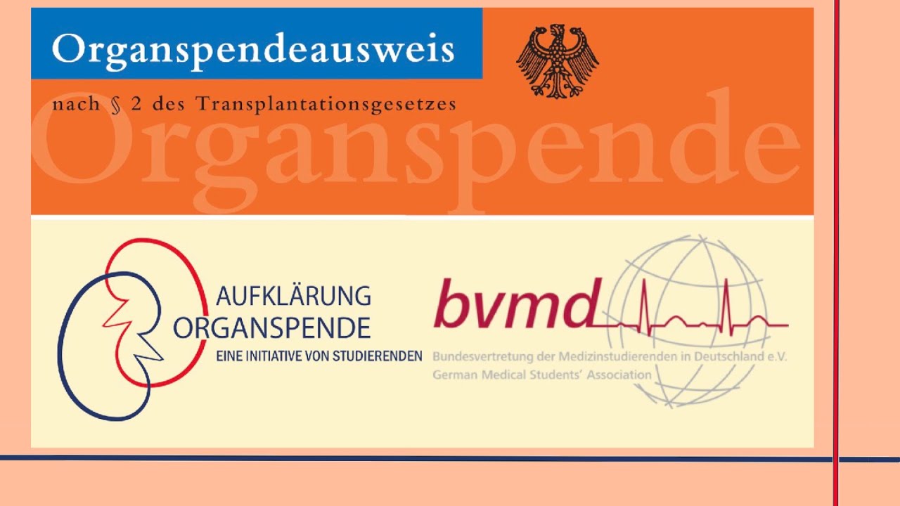 Der Organspendeausweis || Aufkl&auml;rung Organspende