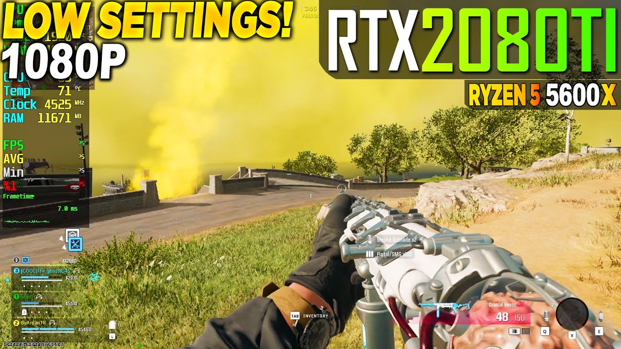 Warzone RTX 2080 Tİ + Ryzen 5 5600x - 1080p Very Low,