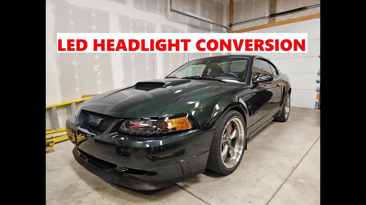 New Edge Ford Mustang LED Headlight Conversion - Auxito