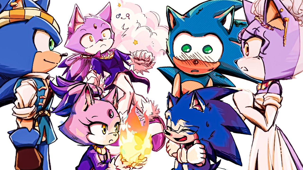 The BLAZING LOVE Of Sonaze💜🔥(SONIC COMIC DUB COMPILATION VOL.2)