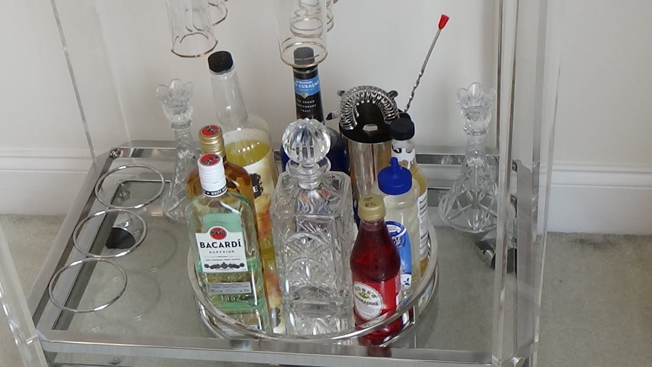 Z Gallerie Inspired Glam Bar Cart - Z Gallerie Dupe Festive Bar Cart Styling