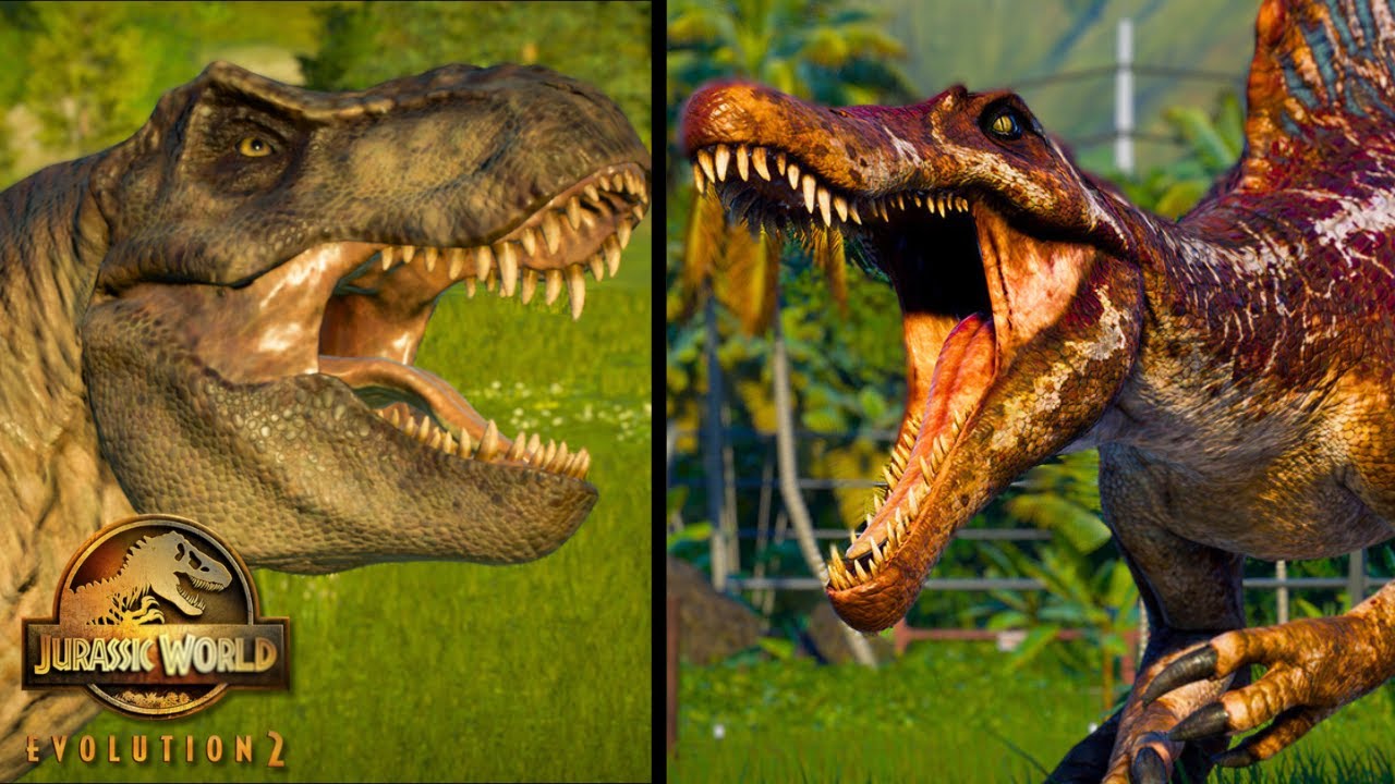 Jurassic World Evolution 2: Spinosaurus vs. Bull T. Rex | The Rematch