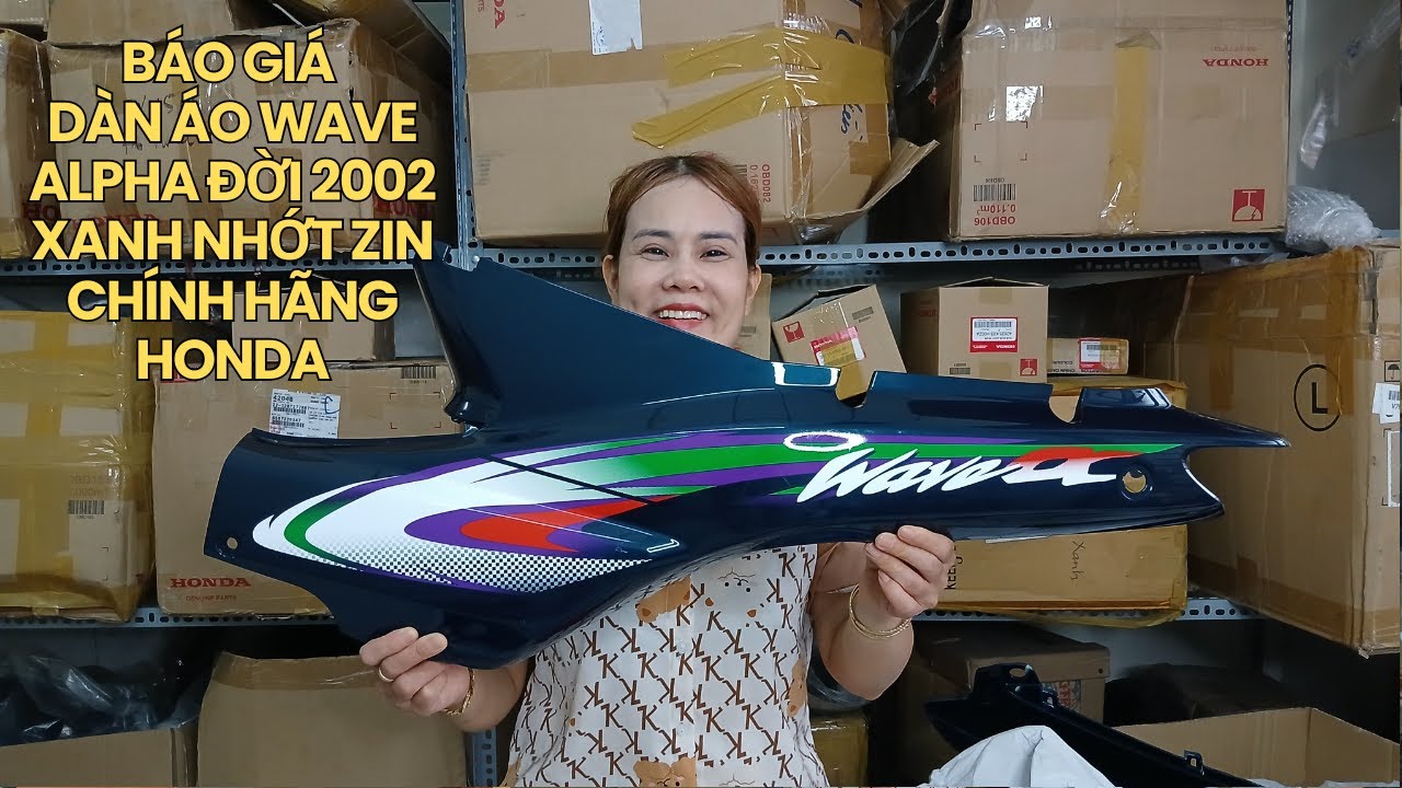 Báo Giá Dàn Áo Wave Alpha 2002 2003,2004 Xanh Nhớt Zin Chính Hãng Honda   Loan Sài Gòn