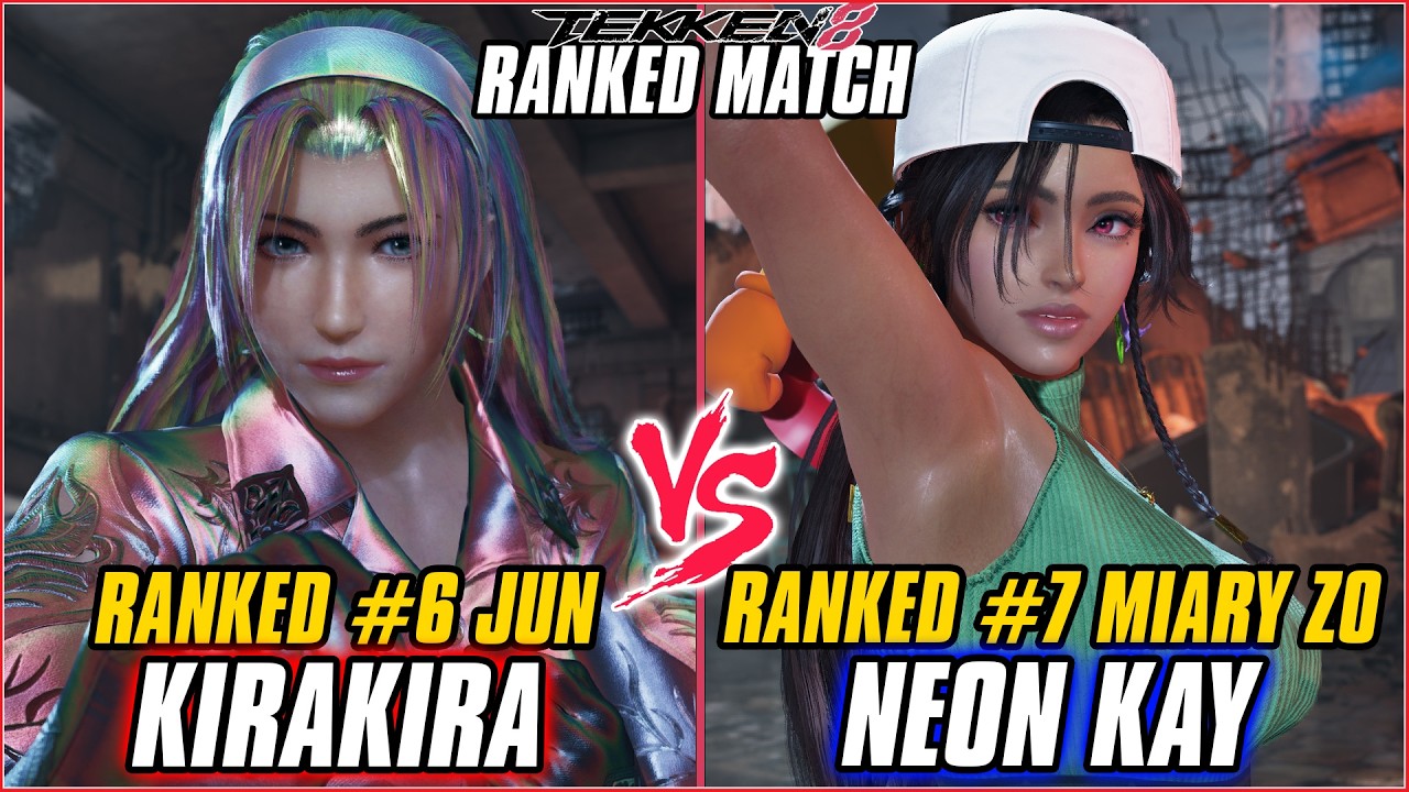 TEKKEN 8 ▰ KIRAKIRA (#6 Ranked Jun) vs NEON KAY (#7 Ranked Miary Zo) ▰ TEKKEN 8 RANKED GAMEPLAY