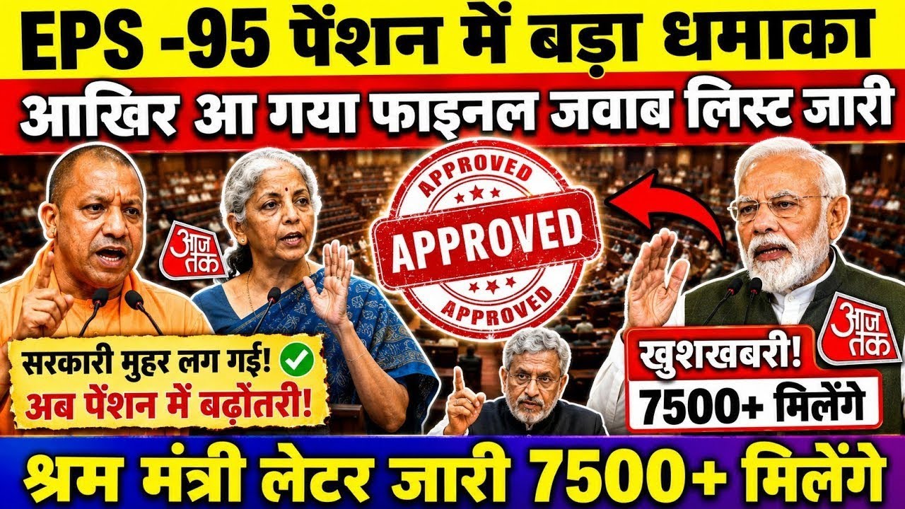 पेंशनर्स के लिए बड़ी खबर | EPFO, EPS Pension Update Today | eps 95 latest news today | EPS 95 Pension