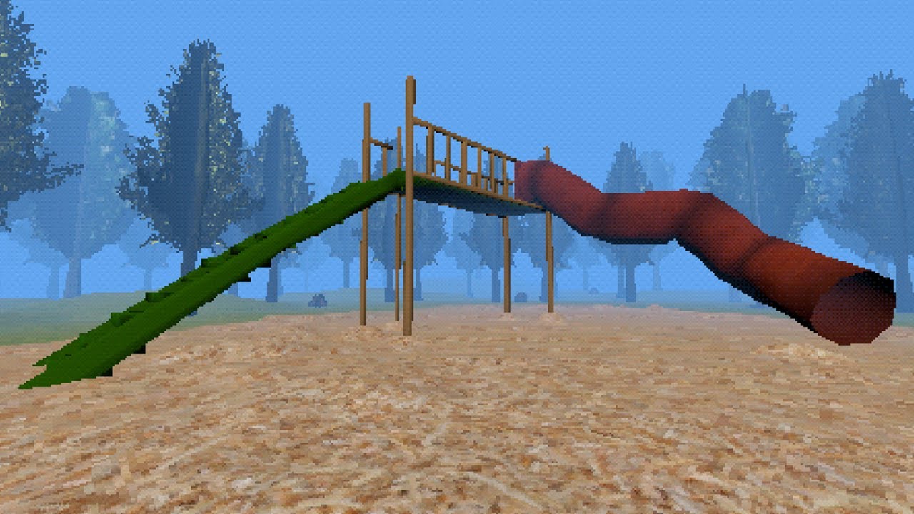 A slide in the woods