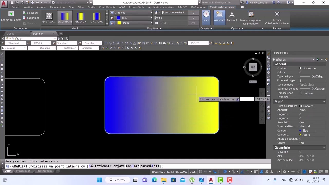 08  HACHURES , GRADIENT , CONTOUR , PROPMECA SUR AUTOCAD