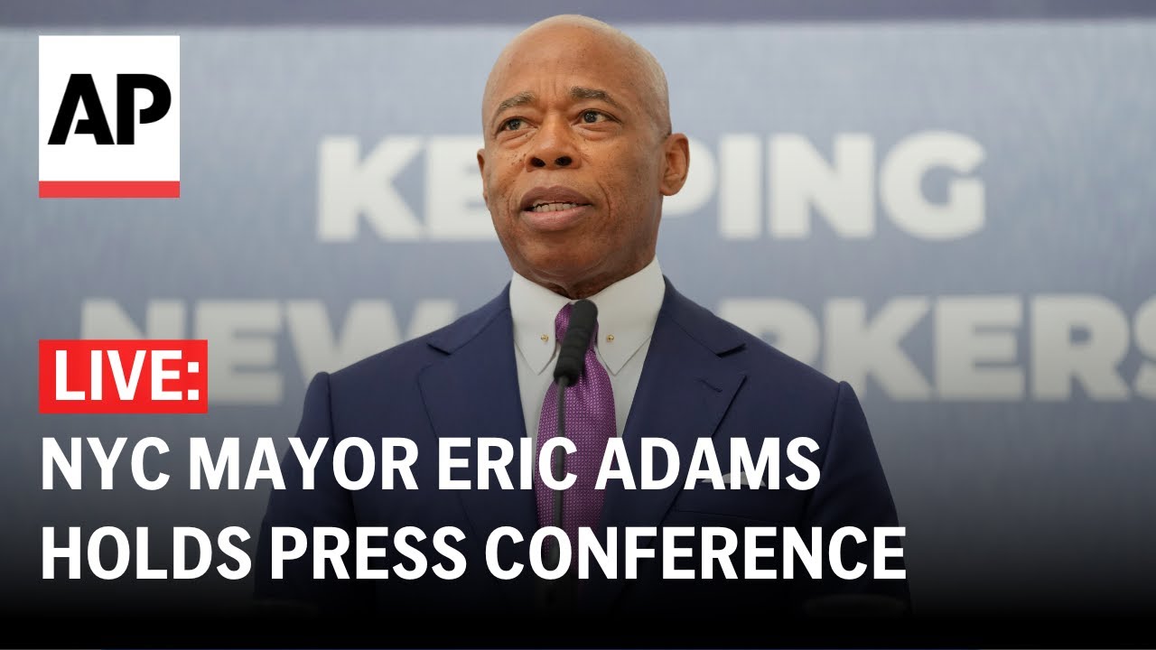 LIVE: NYC Mayor Eric Adams holds a press conference after meeting with Trump's border czar