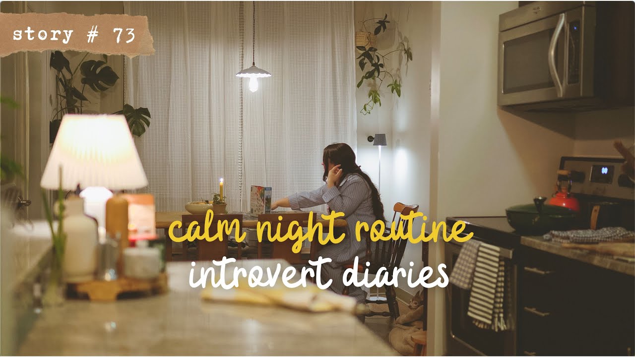 🌙 Calm Evening Routine | Winding Down on a Snowy Night | The Joy of Staying in |  Introvert Diaries