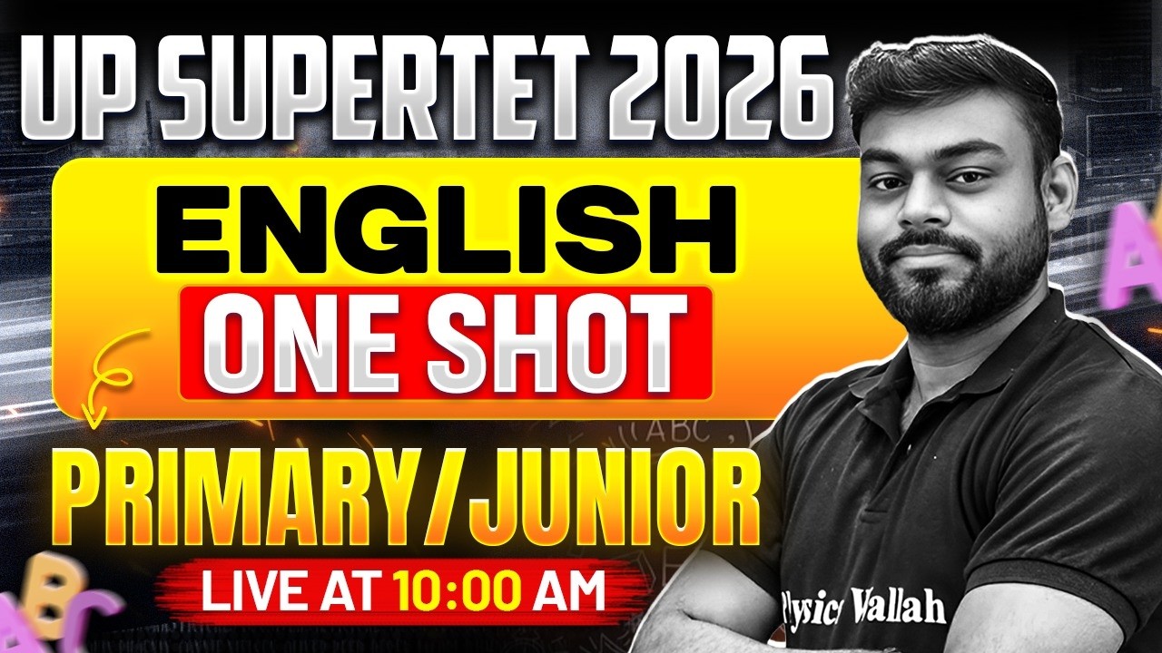 UP SUPERTET English Class 2026 | English One Shot For SUPERTET Junior 2026 | English By Sharad Sir
