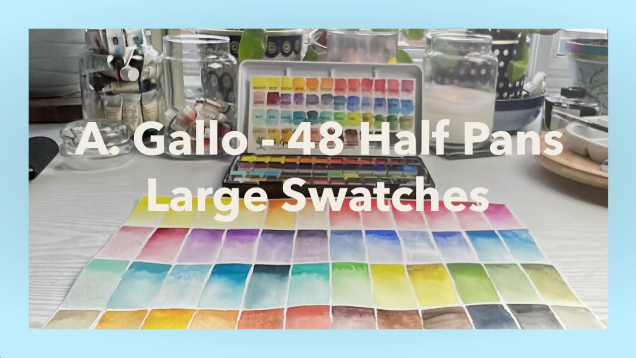 Full Swatching - A. Gallo Watercolour 48 set