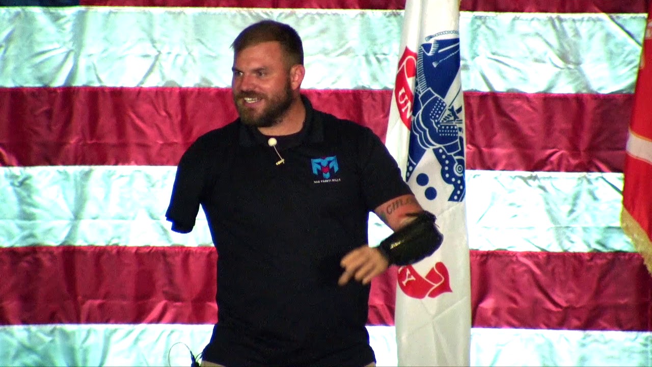 Travis Mills speaks at the Greater Green Bay Chamber's 2020 Annual Dinner