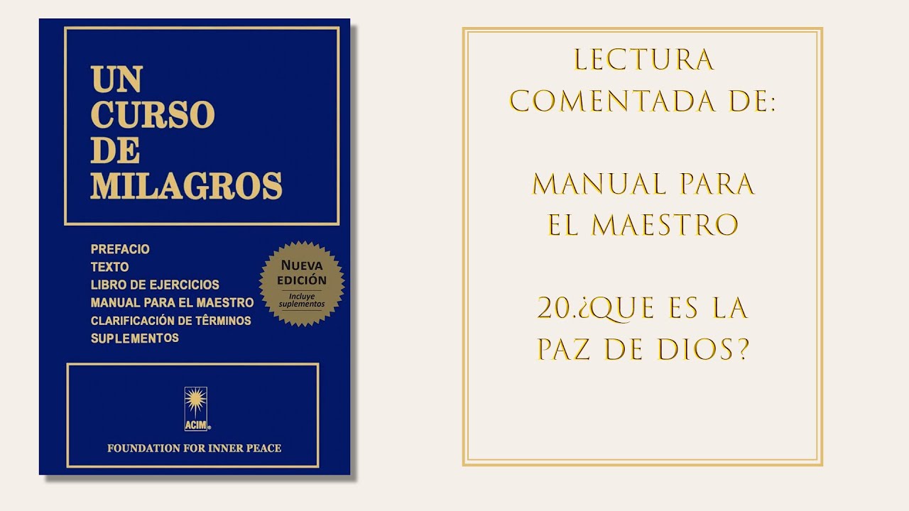 Manual para el Maestro -20. ¿Qué es paz de Dios?