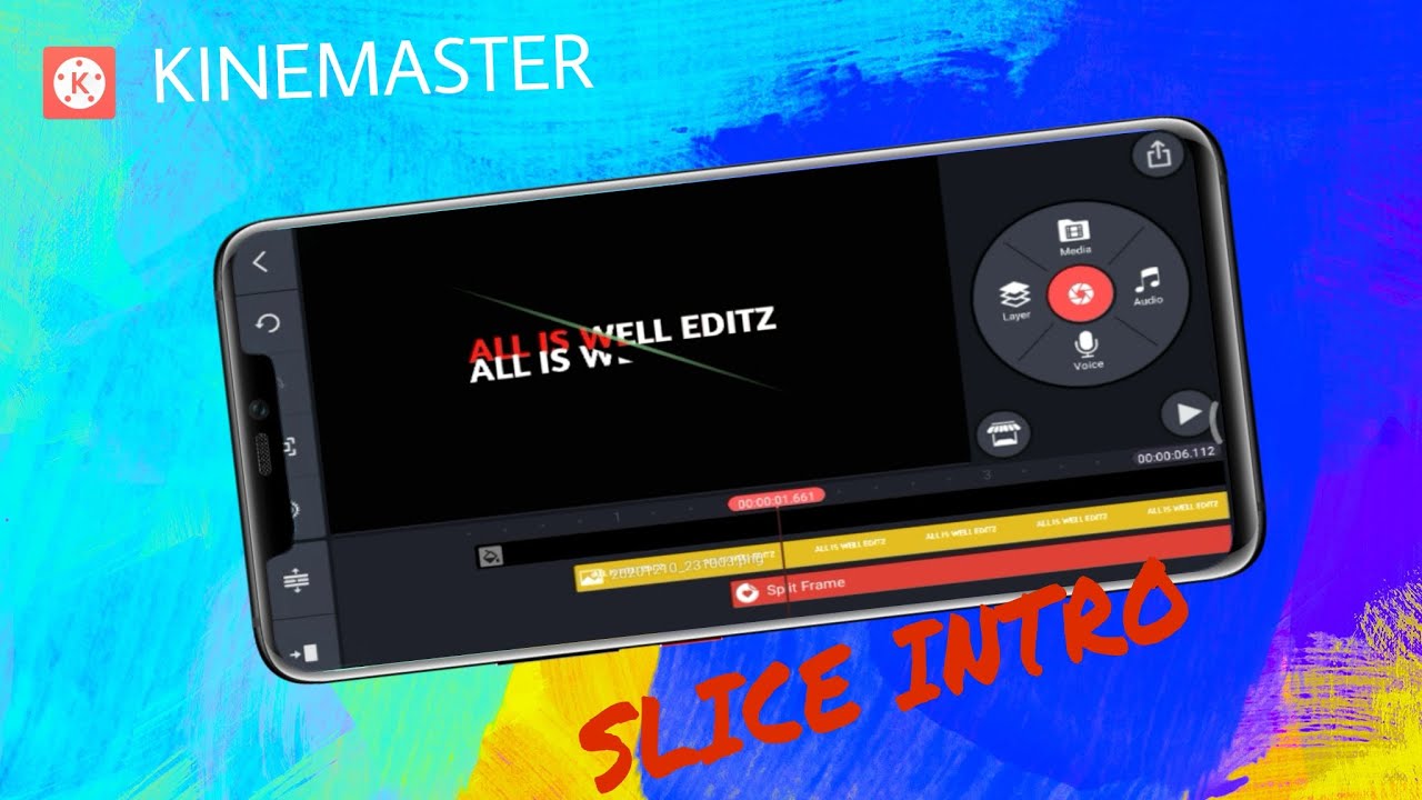 2 Style To Create Slice Intro for YouTube | Slice Text Effect In Kinemaster