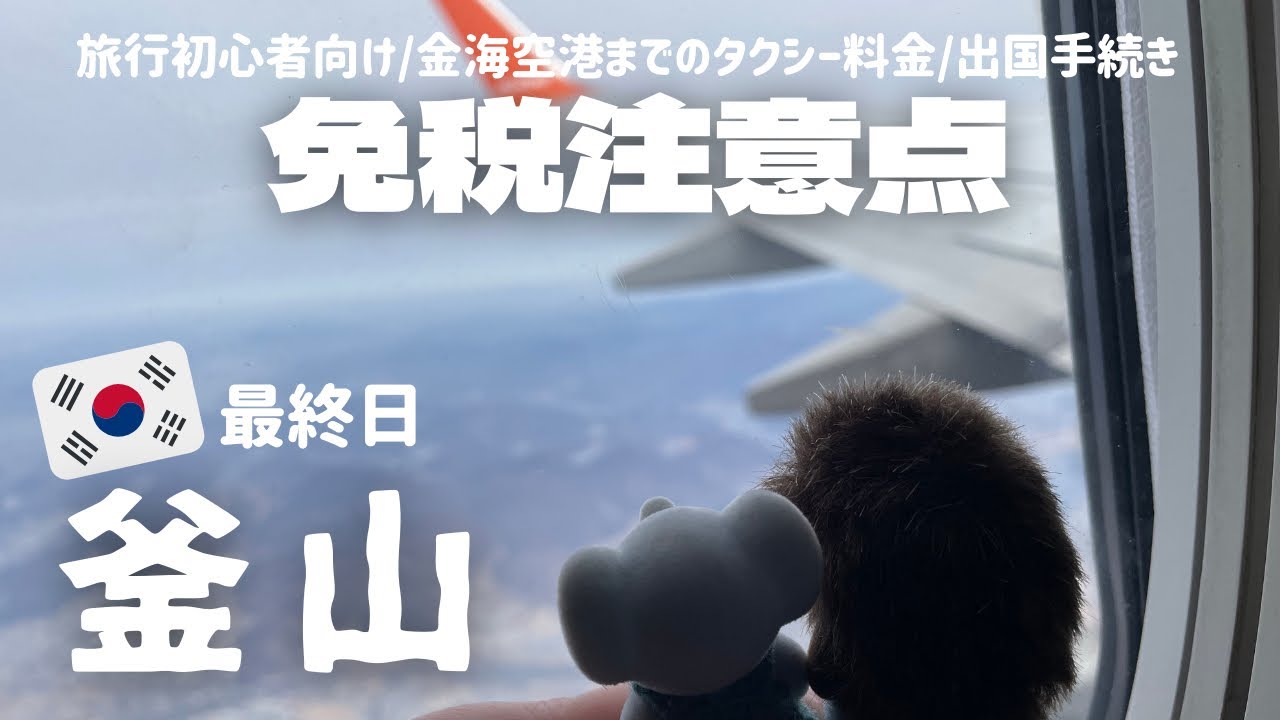 [韓国]🇰🇷釜山最終日|免税注意点|旅行費用|金海空港
