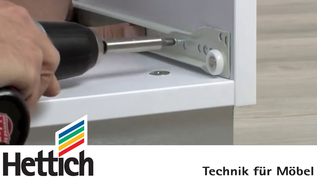 Montage von Rollschubführungen, Hettich für Heimwerker