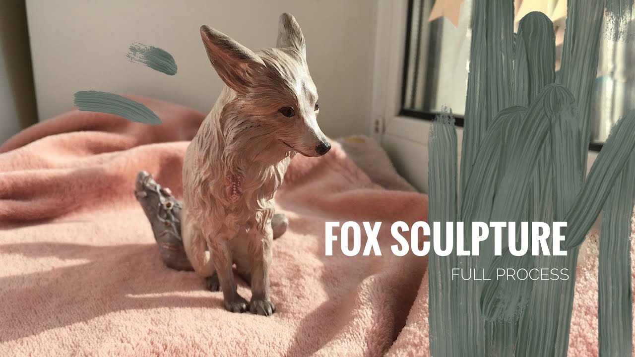 Sculpting Fox - How to sculpt - Step by step process - satisfying sculpture