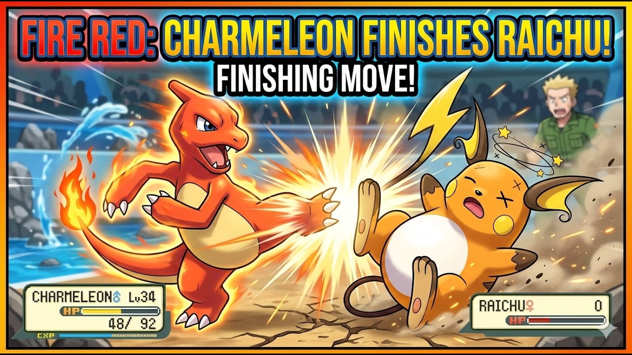 Charmeleon Finishes Raichu! [Pokemon FireRed] #pokemon #pokemonfirered