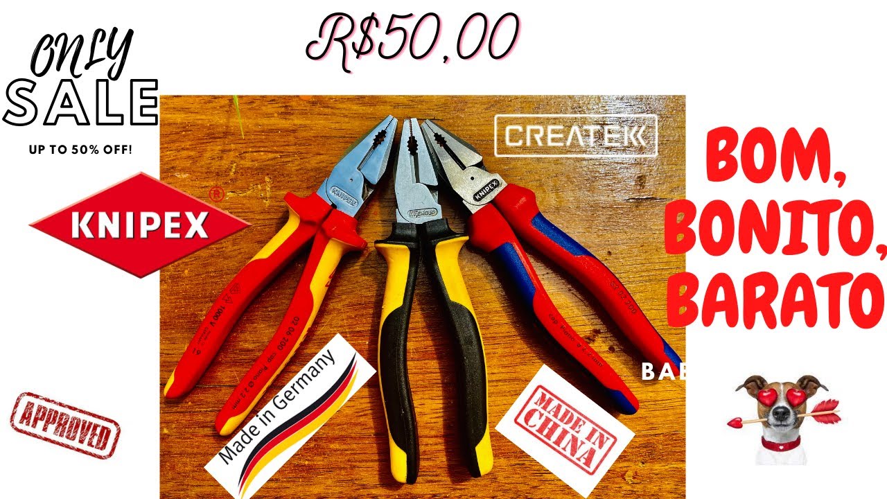 ALICATE ELETRICISTA KNIPEX X  BREMEN PADR&Atilde;O ALEMAO