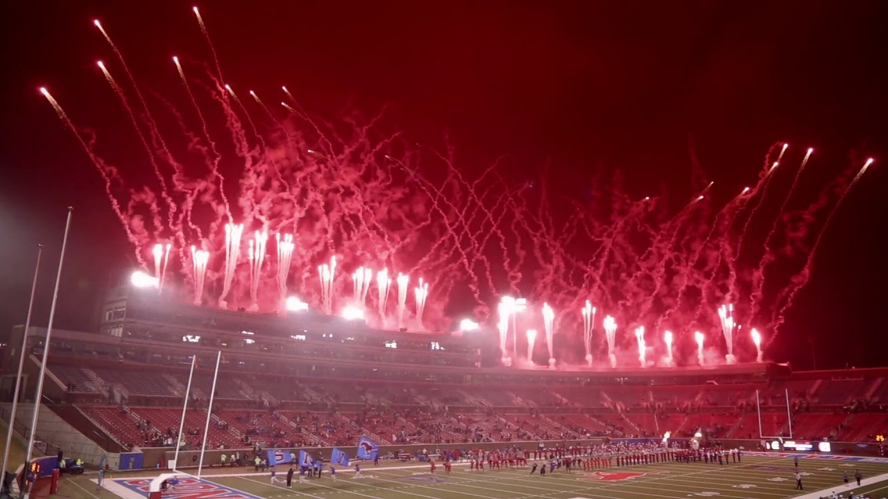 SMU Football Rooftop Pyro