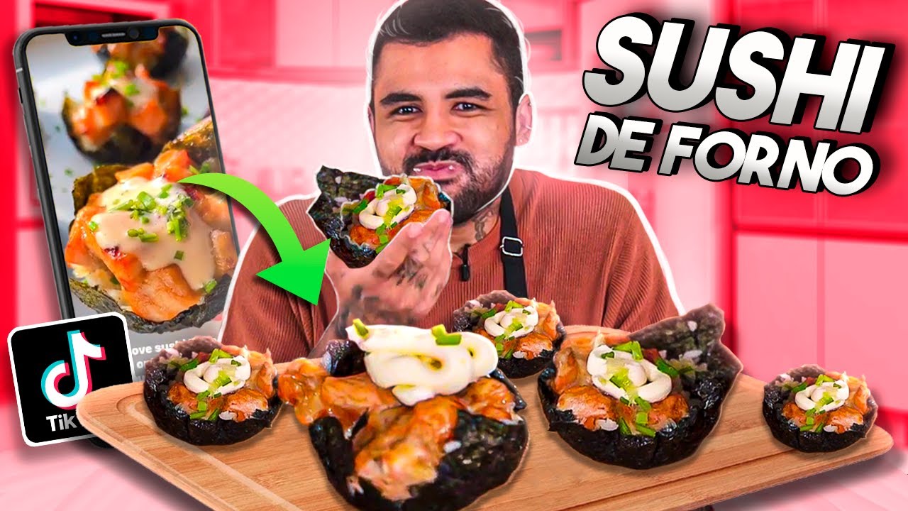 FIZEMOS O CUPCAKE DE SUSHI DE FORNO! O TIKTOK TÁ MALUCO... MAS NEM TANTO.