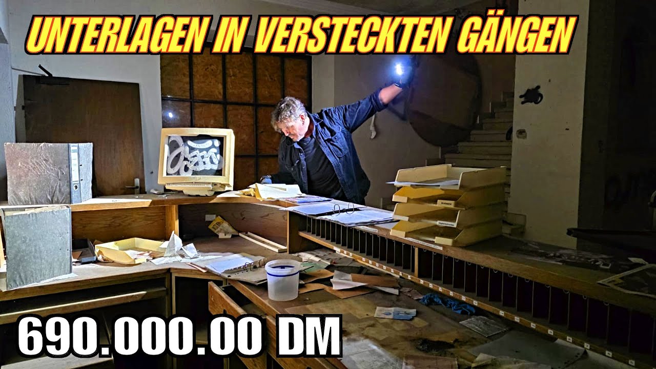 Ein Wert von 690.000.00 TSD DM😳Unterlagen in versteckten Kellergängen Was finden wir hier alles 😱