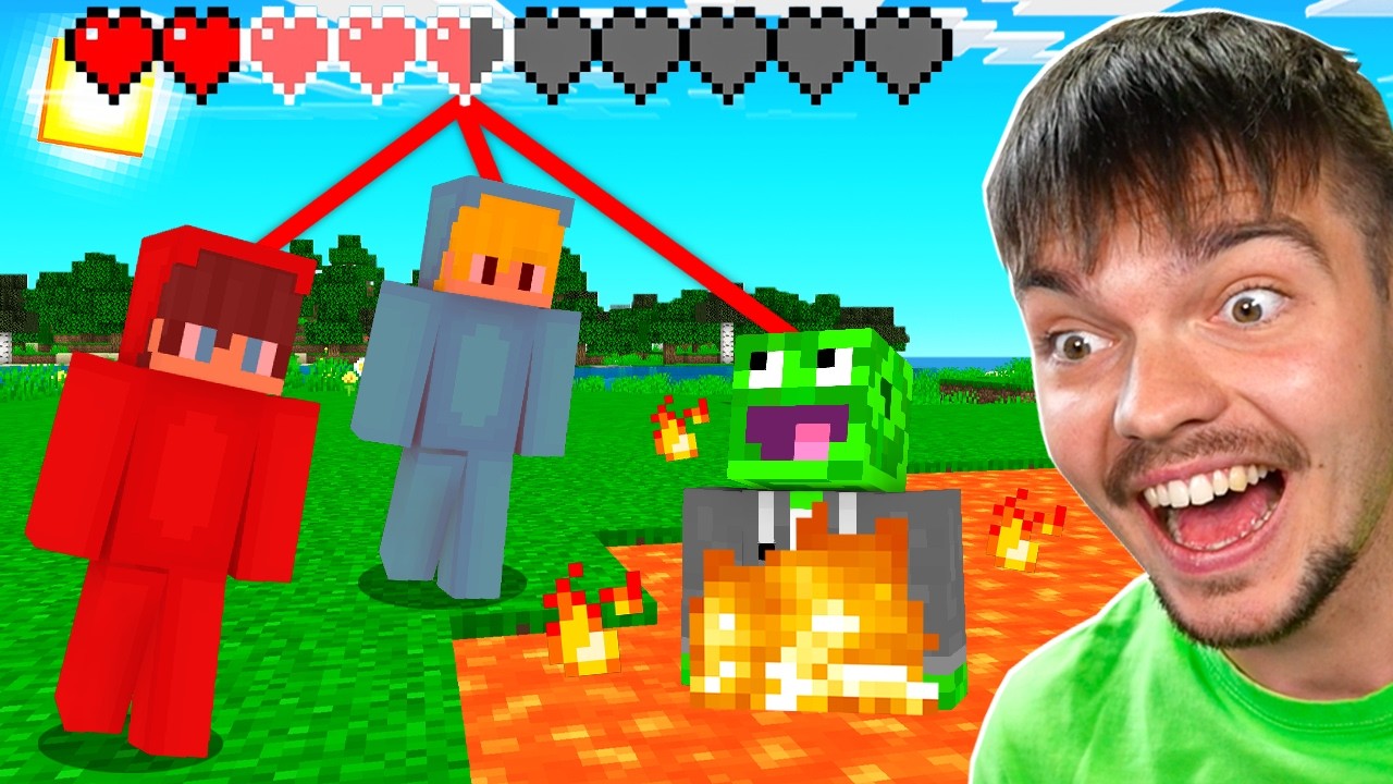 MINECRAFT ale DZIELIMY *1 PASEK ZDROWIA*!