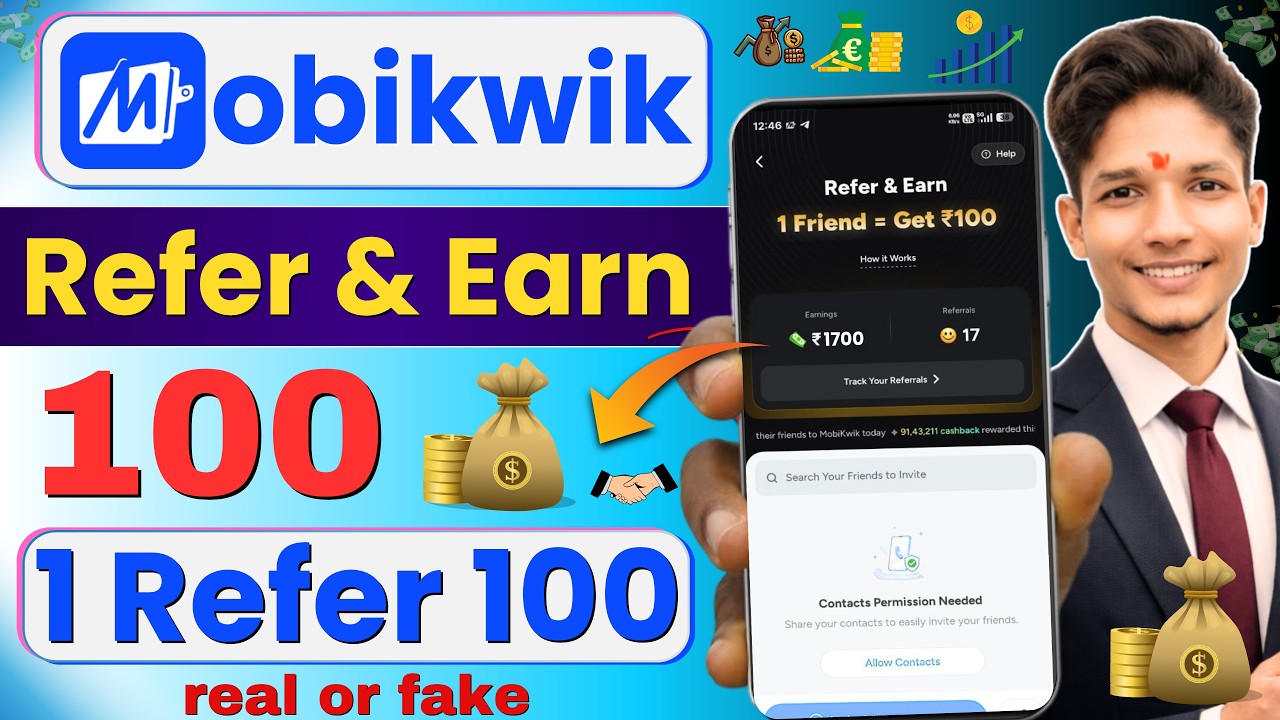 MobiKwik Refer & Earn 2026 || how to Refer and Earn in MobiKwik app || best refer and earn app today