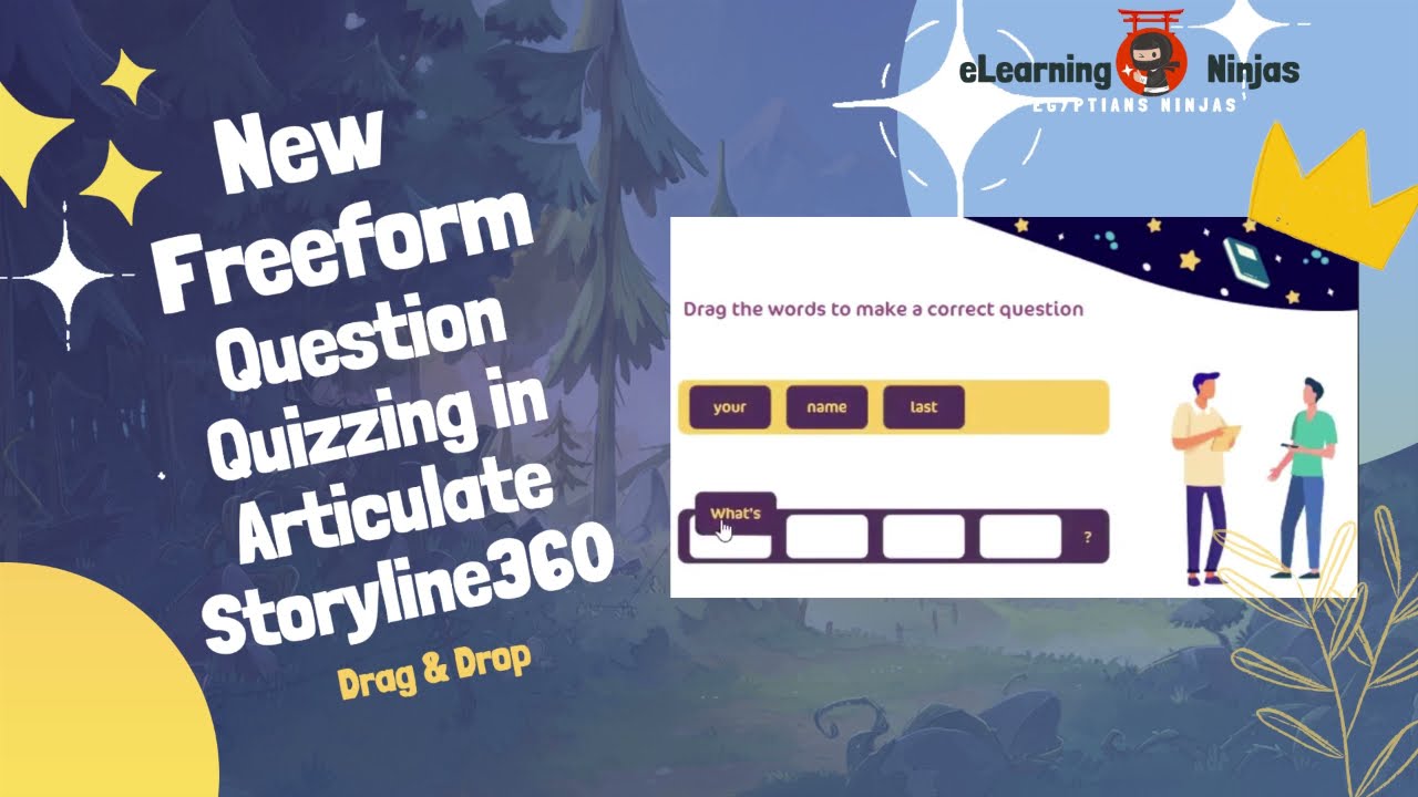 Articulate storyline 360 Tutorial : How to Make New style of freeform Question for a Quiz(Drag&Drop)