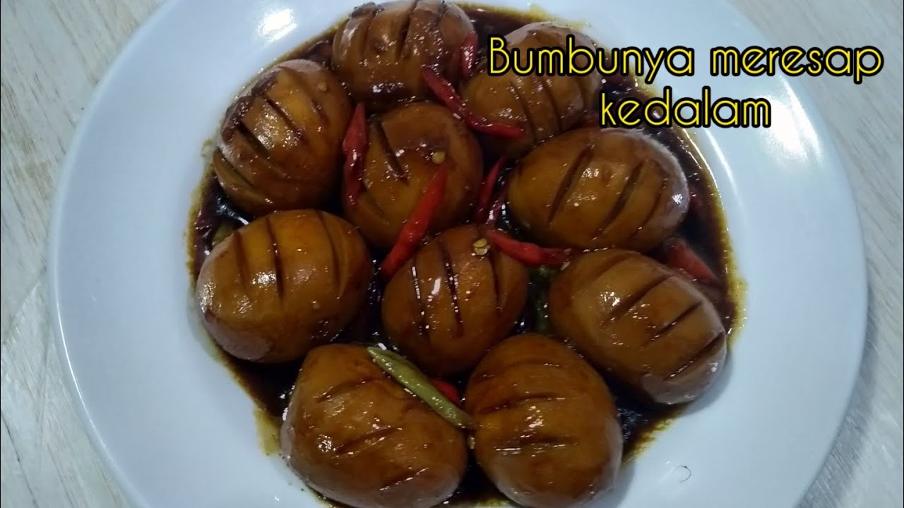 RESEP TELUR KECAP, BUMBUNYA MERESAP ENAK BANGET, Cocok untuk bekal anak sekolah