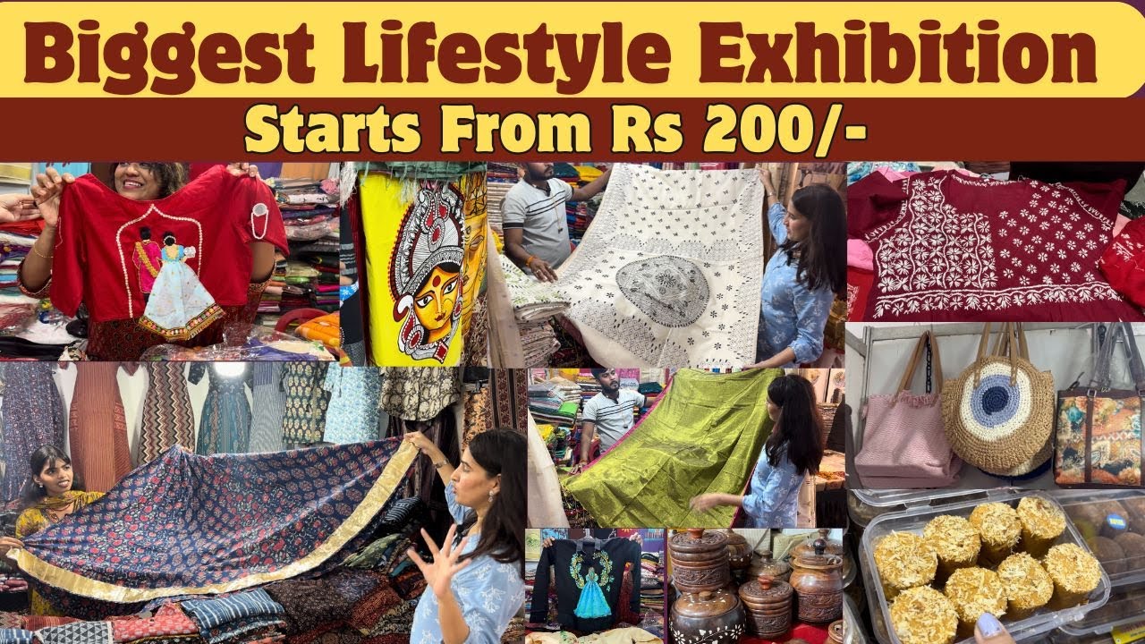 Biggest Lifestyle Exhibition In Dadar | Festive Shopping Vlog | Hand Painted Saree & Cotton Dresses