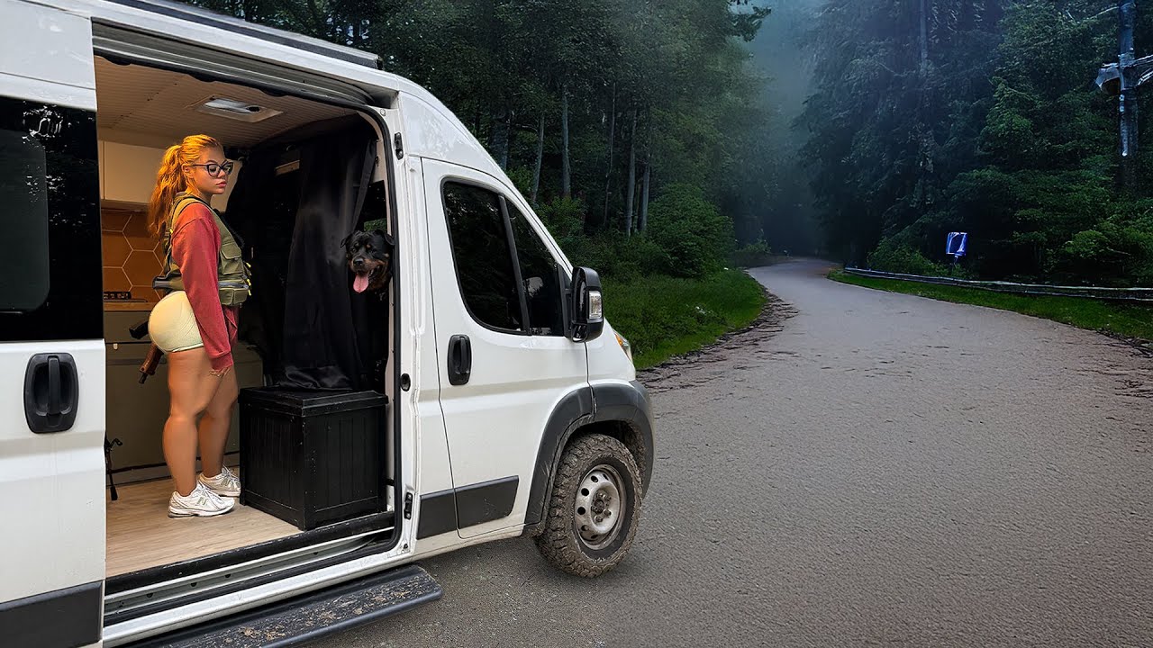 Luxury Vanlife Camping on Haunted Forest Road
