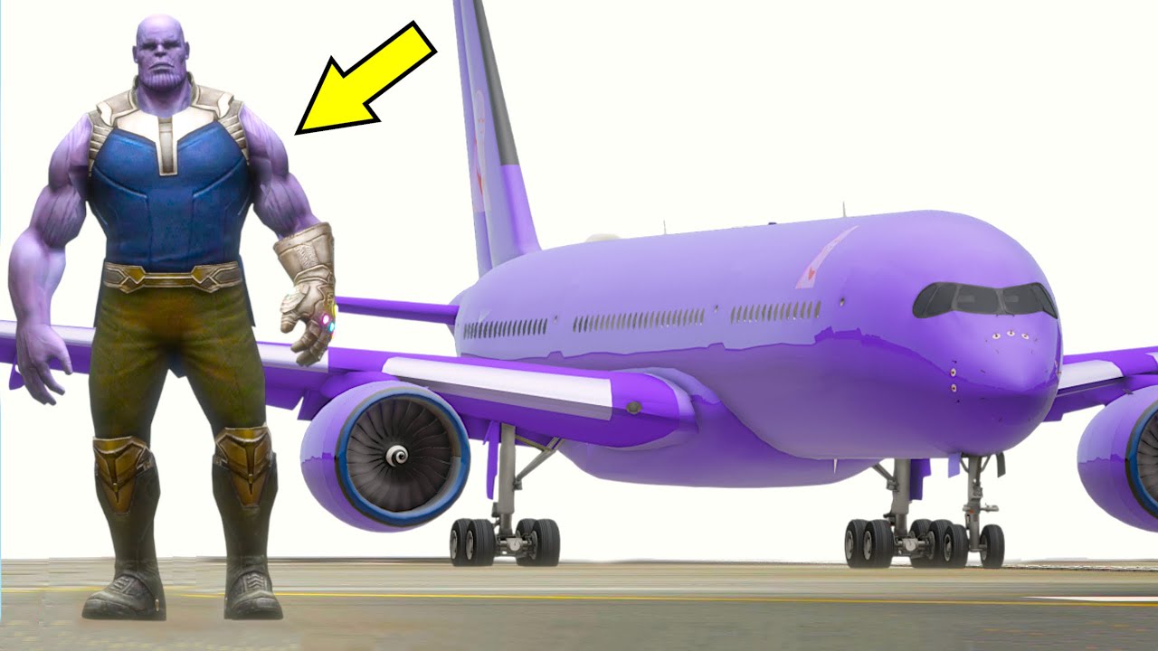Airplane Of Thanos Crashes During Spider-Man Attack On The Plane In GTA 5