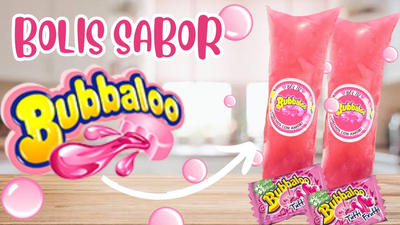 BOLIS de CHICLE BUBBALOO tutti frutti /chicle rosa  Receta para tu NEGOCIO Gran margen de GANANCIA