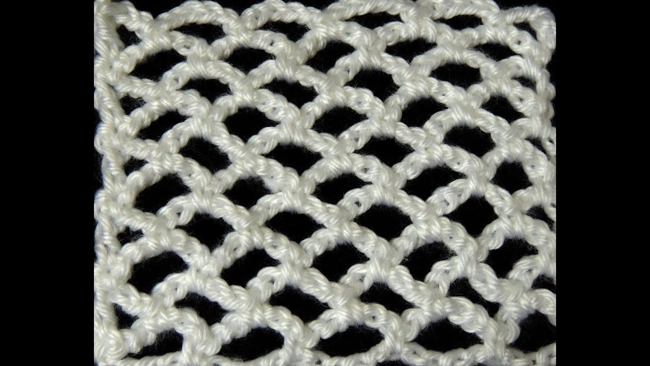 Crochet : Punto Red en forma Lineal