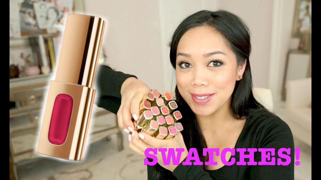 NEW Loreal Extraordinaire Color Riche Liquid Lipstick Swatches! - itsjudytime