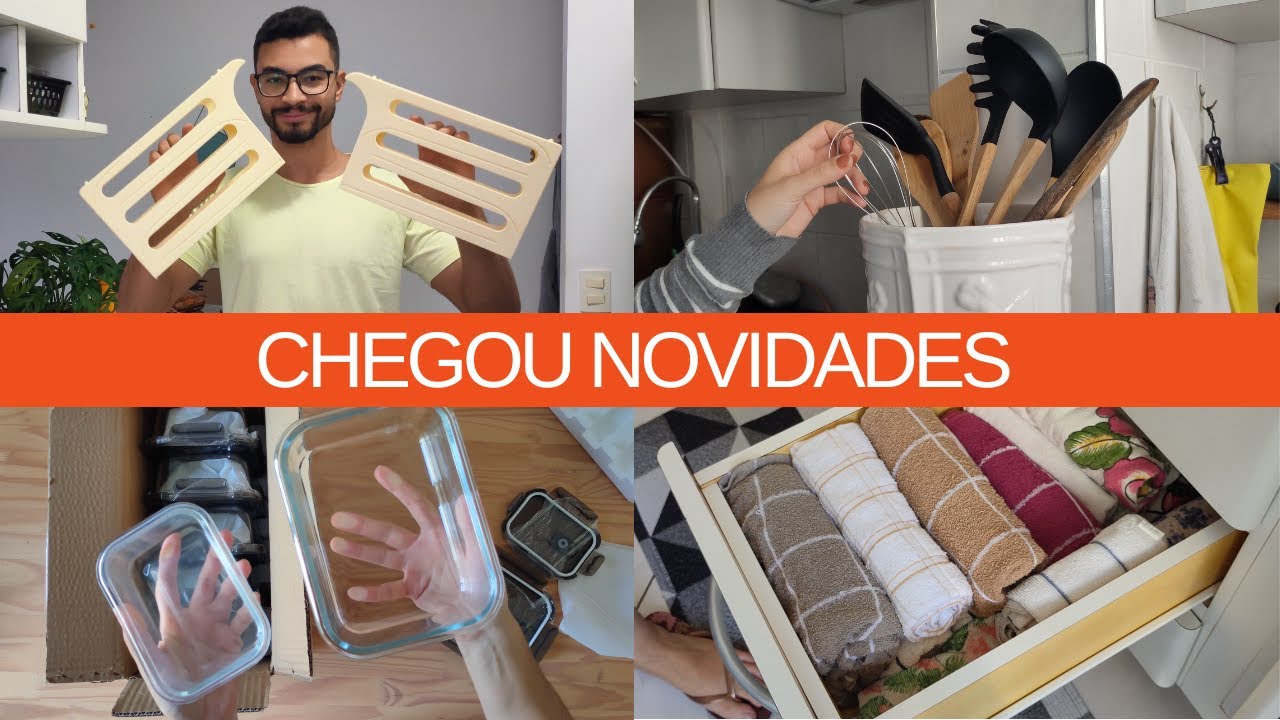 Organizando potes de vidro da Shopee, testando despenser de ovos, organização cozinha.
