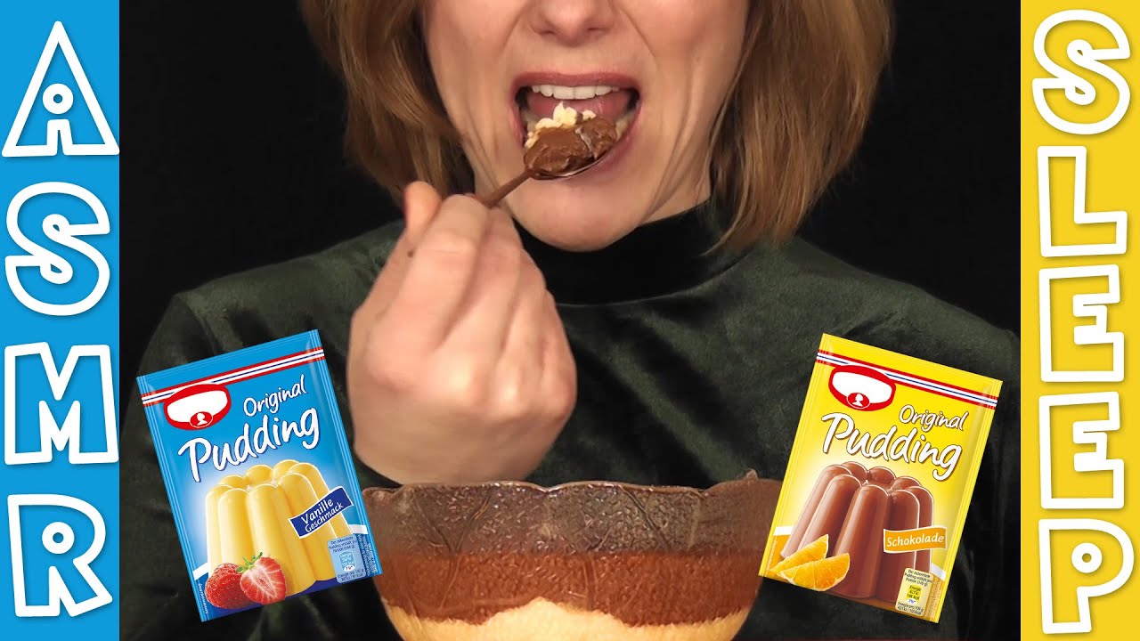 ASMR поедание пудинга 🍮 | интенсивные и расслабляющие звуки | mukbang