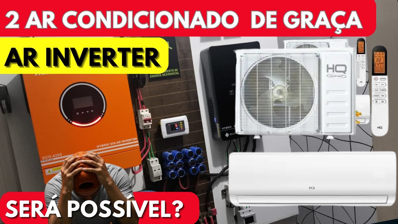 AR CONDICIONADO de Graça! No sistema OFF Grid Testes Realizados na Prática 😱