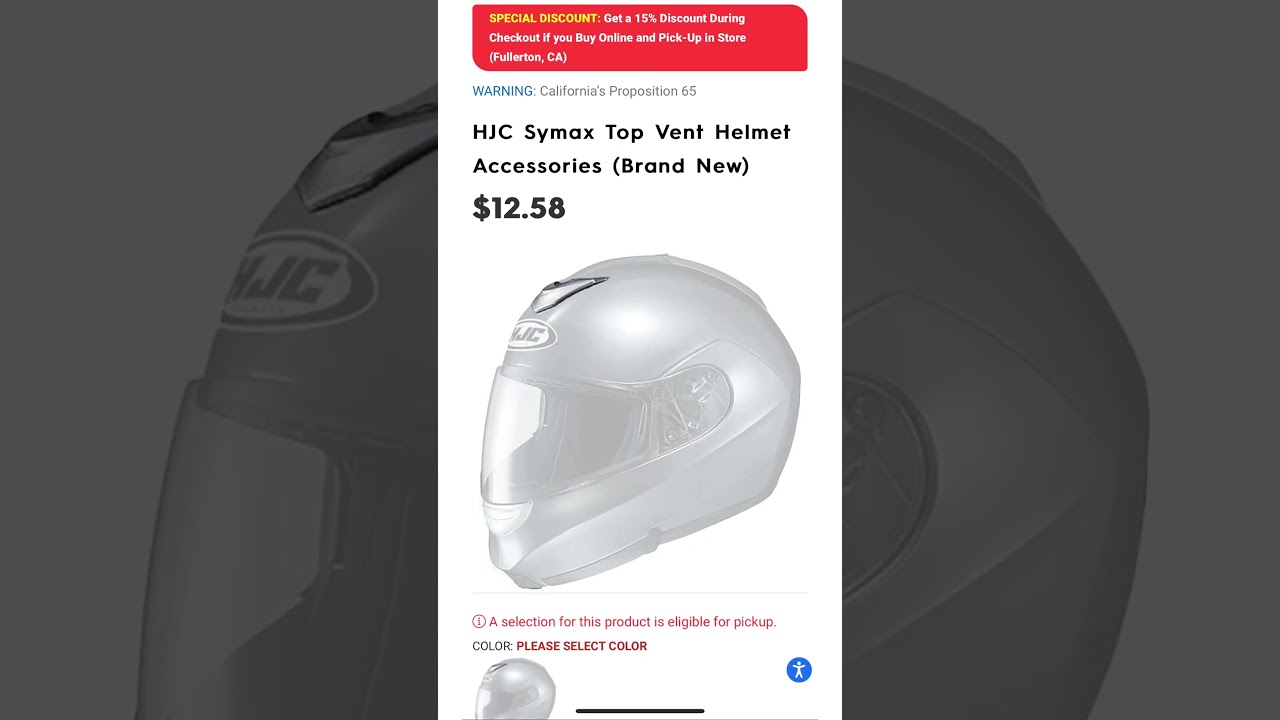 Motorhelmets Store Sale HJC Symax Top & CL-X5 Mouth Vent Motorcycle Helmet Accessories 