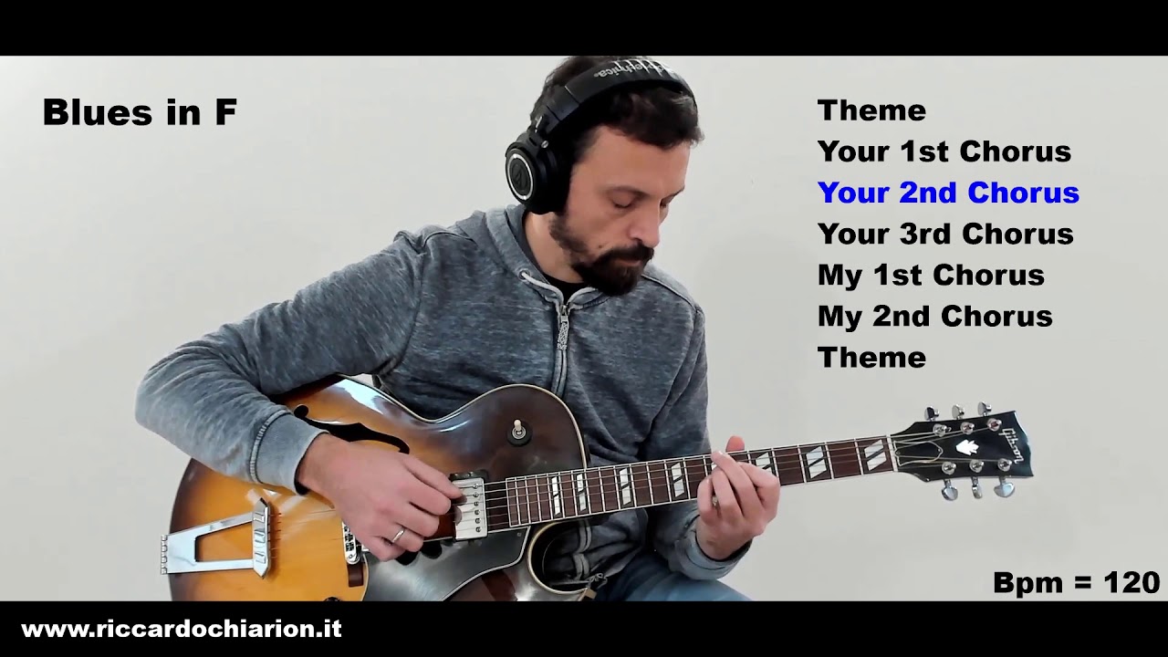 Blues in F 120 - Backing Track - Jazz Guitar Duet