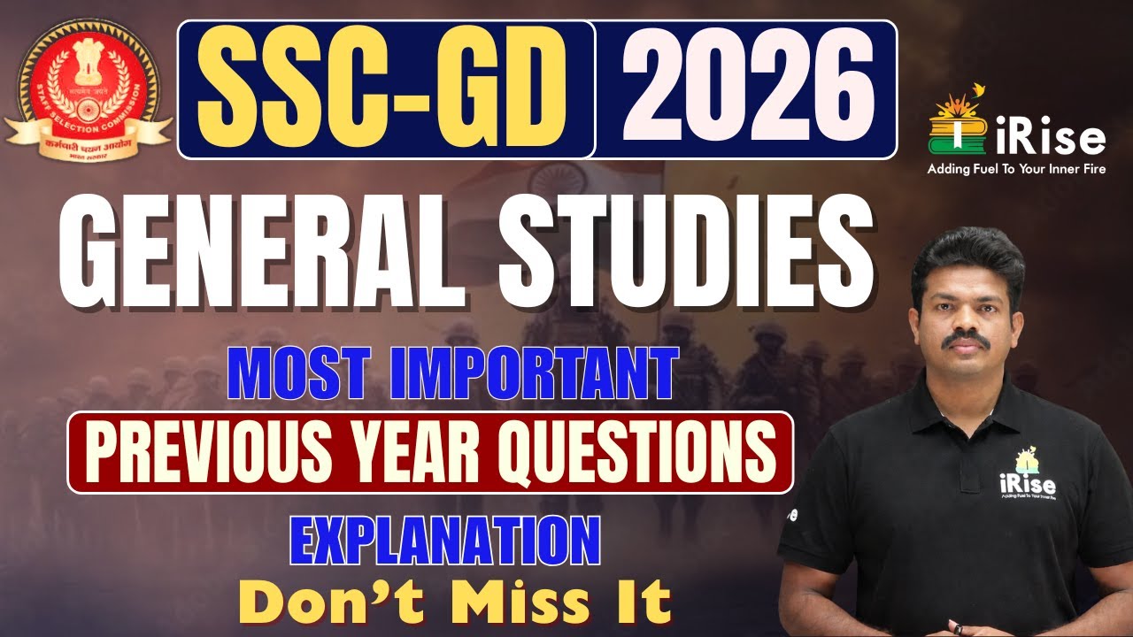 SSC GD CONSTABLE The Most CRUCIAL Previous Year Questions You Need To Know – 90% Repeat Chances