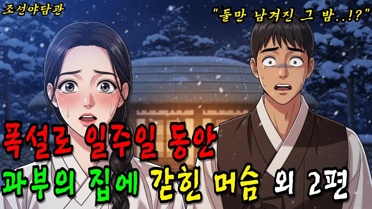 폭설로 일주일 동안 과부의 집에 갇힌 머슴 외 2편 | 야담·민담·전설·설화·옛날이야기·조선야담관