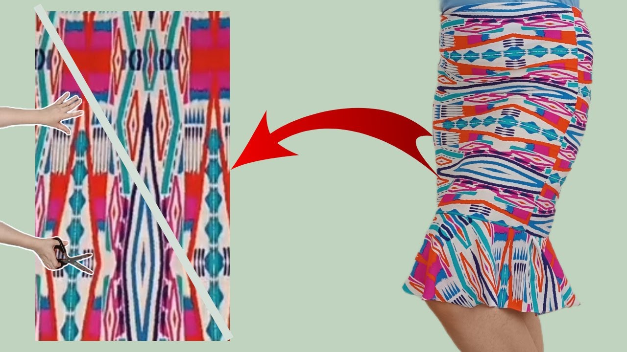VERY EASY In less than 5 Minutes ,sew and Skirt Fit and Flare in trendy style