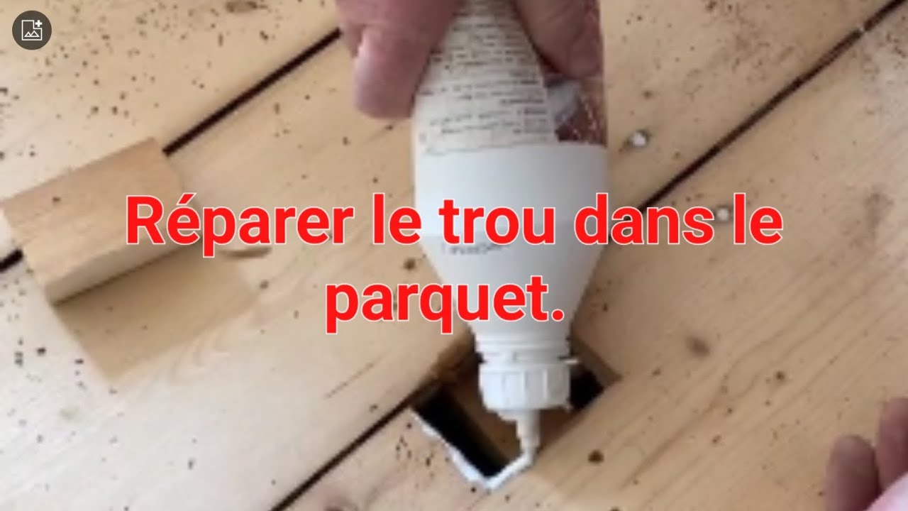 Réparer le trou dans le parquet. #plankfloor #woofloor